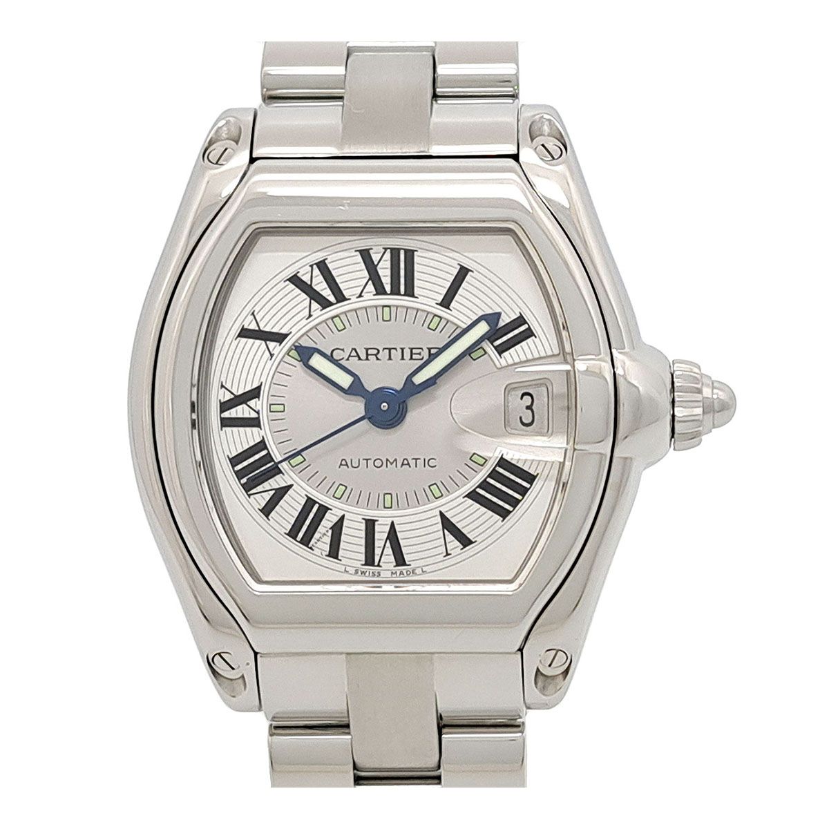 カルティエ ロードスターLM 2510 自動巻き ステンレススティール メンズ CARTIER【中古】 【時計】