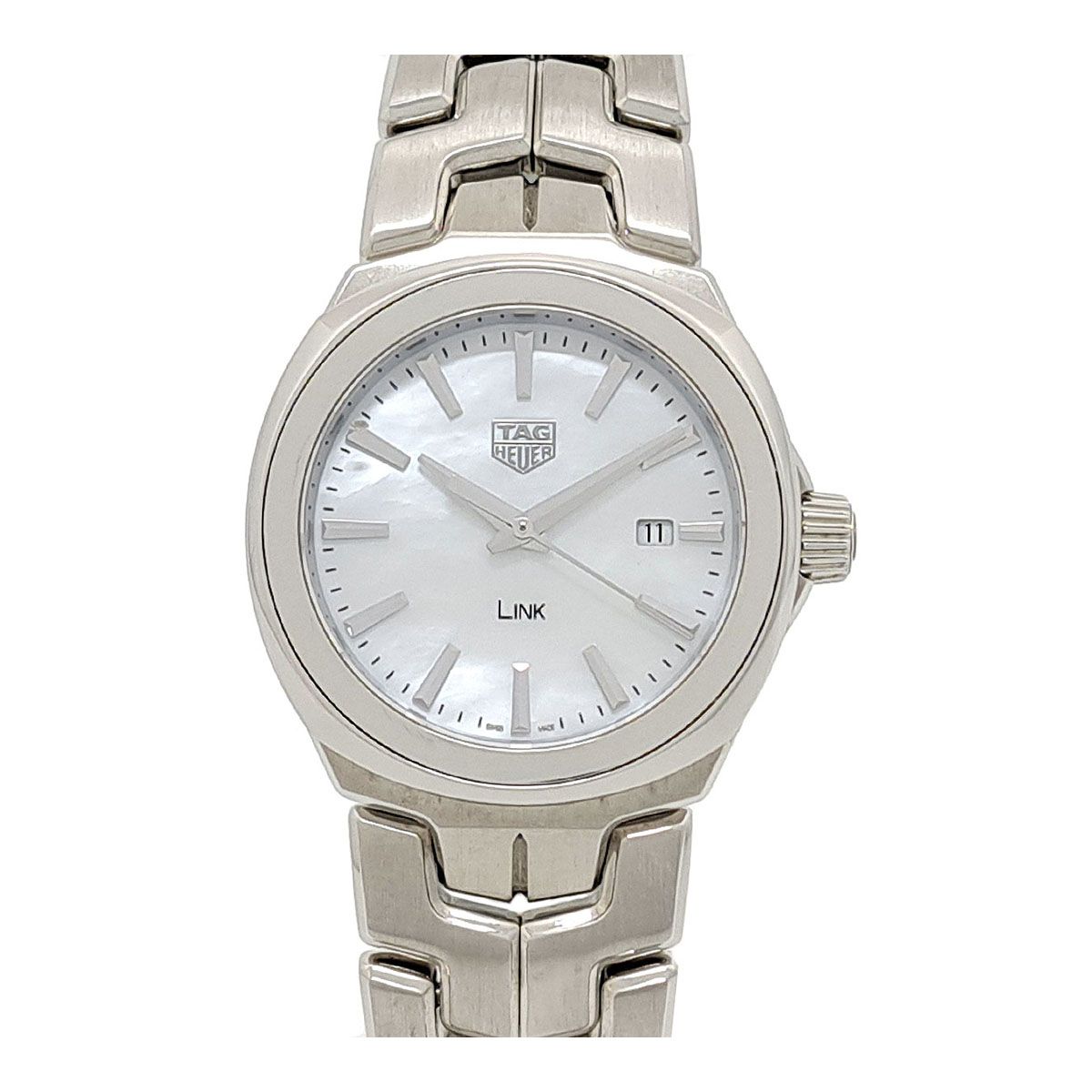 タグホイヤー リンク ホワイトシェルダイヤル WBC1310 クオーツ ステンレススティール レディース ボーイズ TAG HEUER【中古】 【時計】