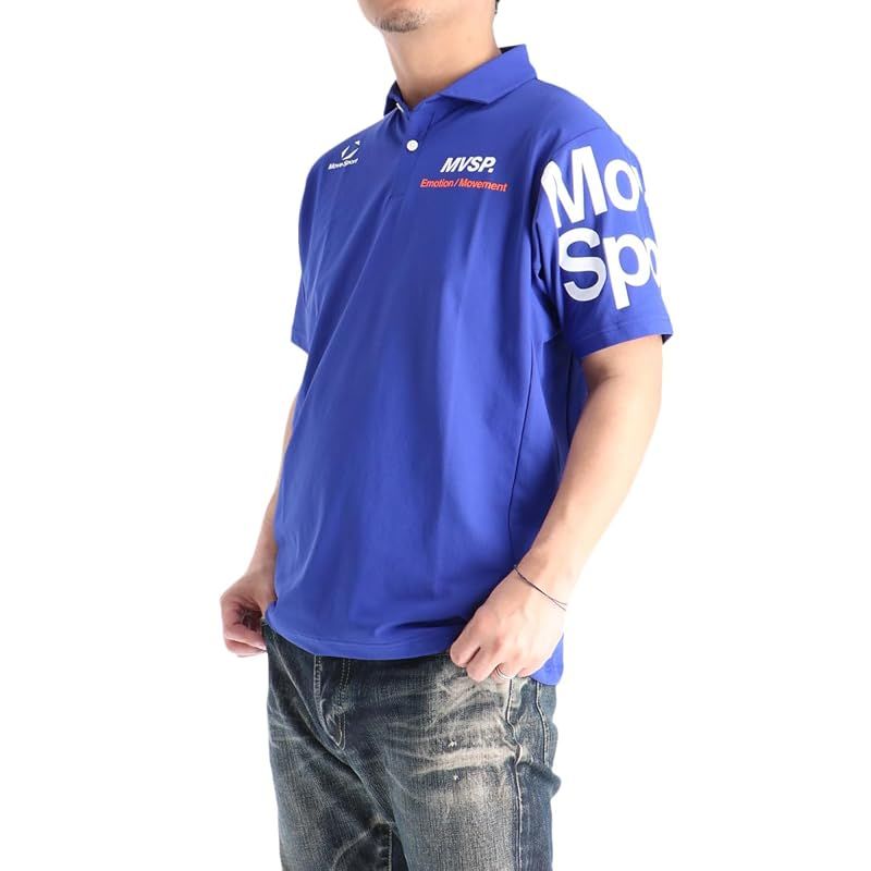 【新品】 [ムーブスポーツ] ポロシャツ メンズ 吸汗 ST6SHS03M ブルー Mサイズ