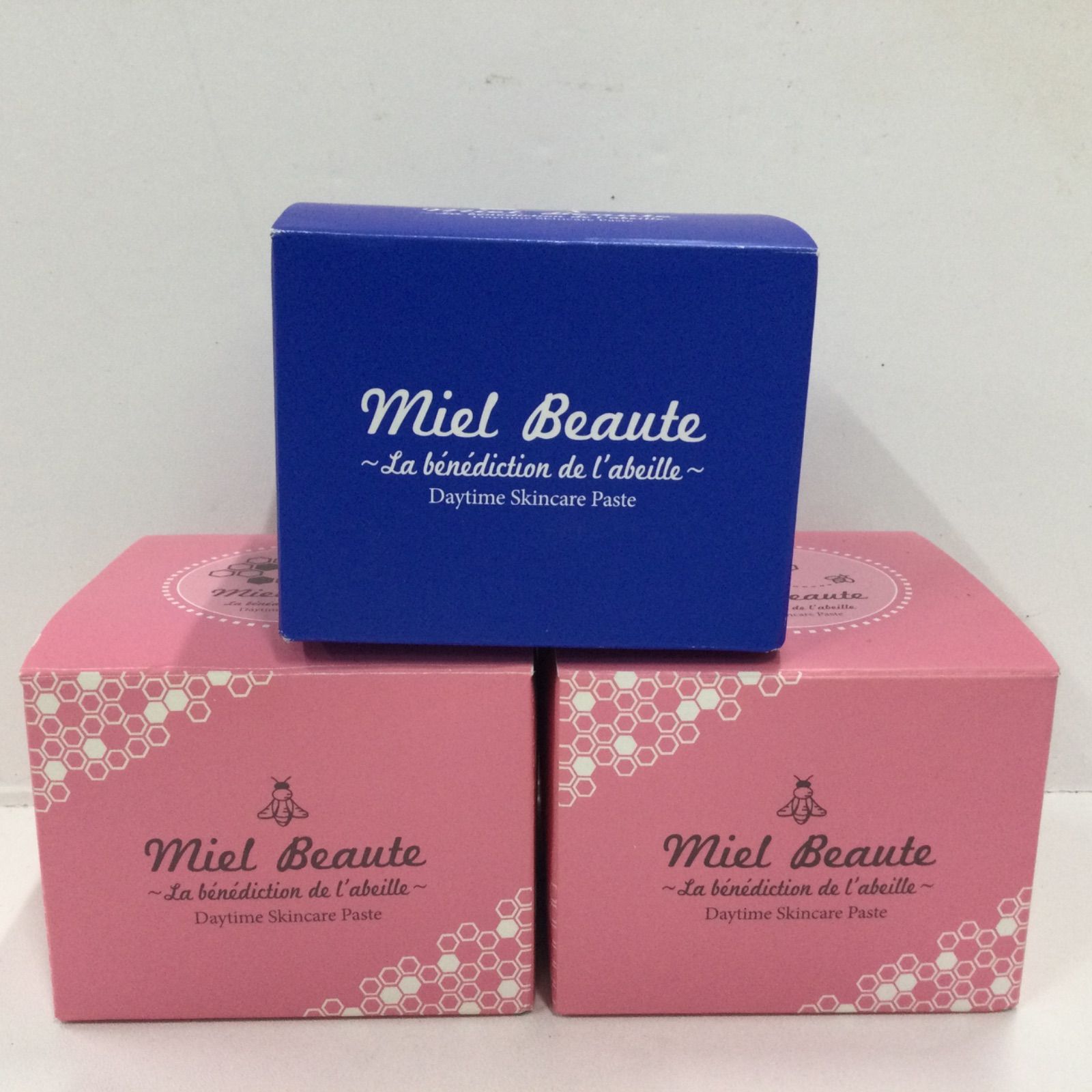 H2045 miel beaute ミエルボーテ デイタイムスキンケアペースト（ピンク） 25g×2点・（バニラ）25g 計3点セット