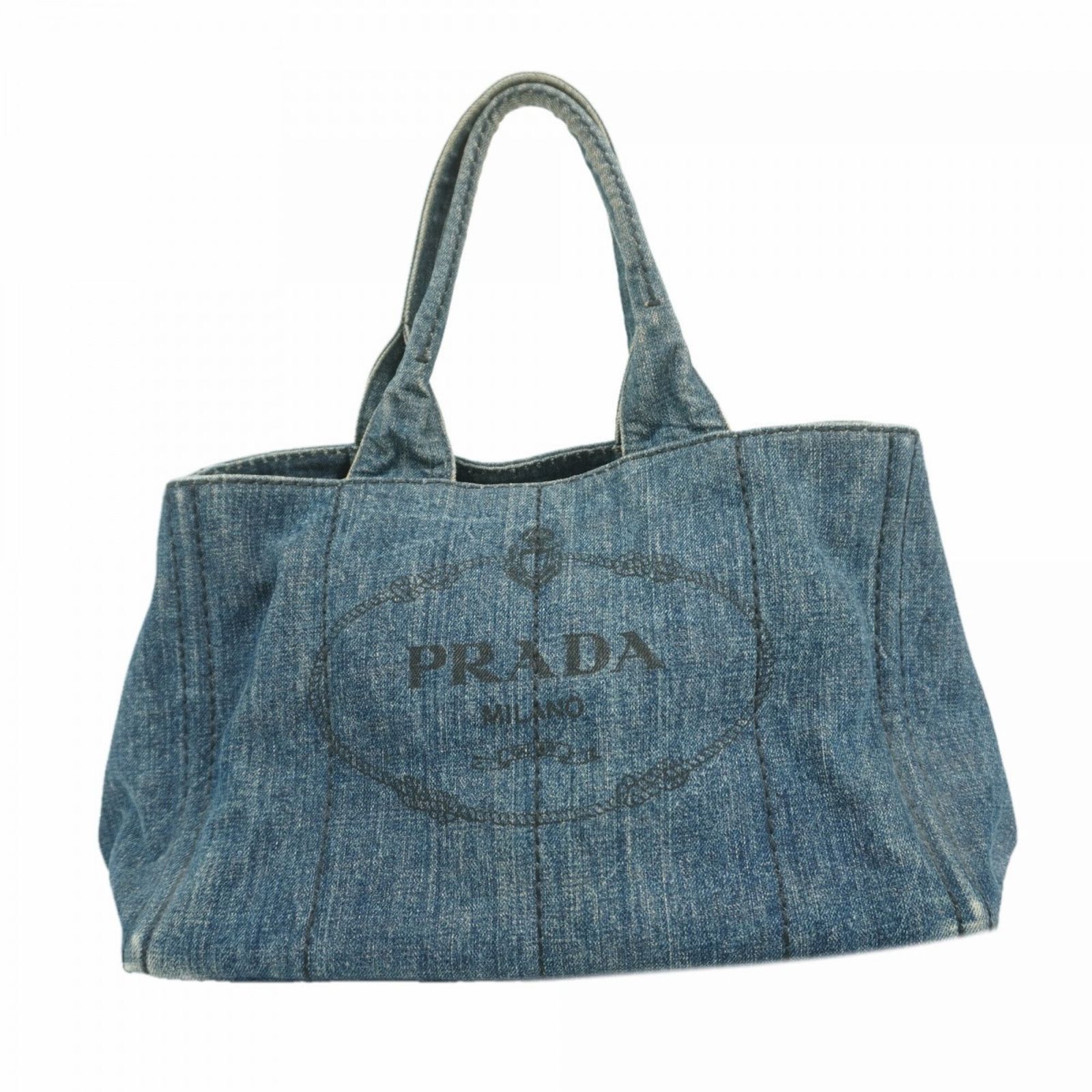 プラダ(Prada) プラダ トートバッグ カナパ デニム ネイビー