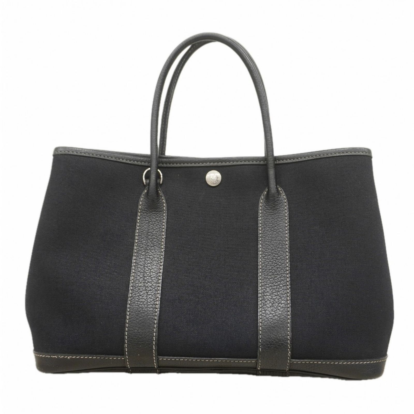 エルメス(Hermes) エルメス トートバッグ ガーデンTPM トワルオフィシエ ブラック □H刻印レディース