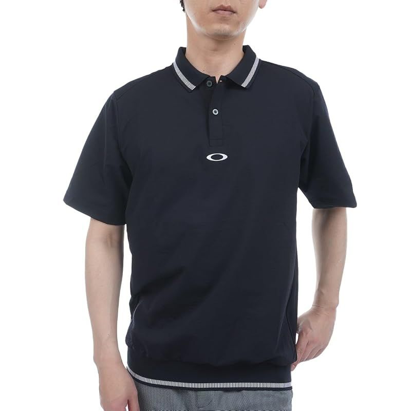 【新品】 Oakley (オークリー) ポロシャツ SYNC PACK ABSTRACT HEM POLO BLACKOUT US L サイズ (日本 XL サイズ相当) O- FOA407601_02EL