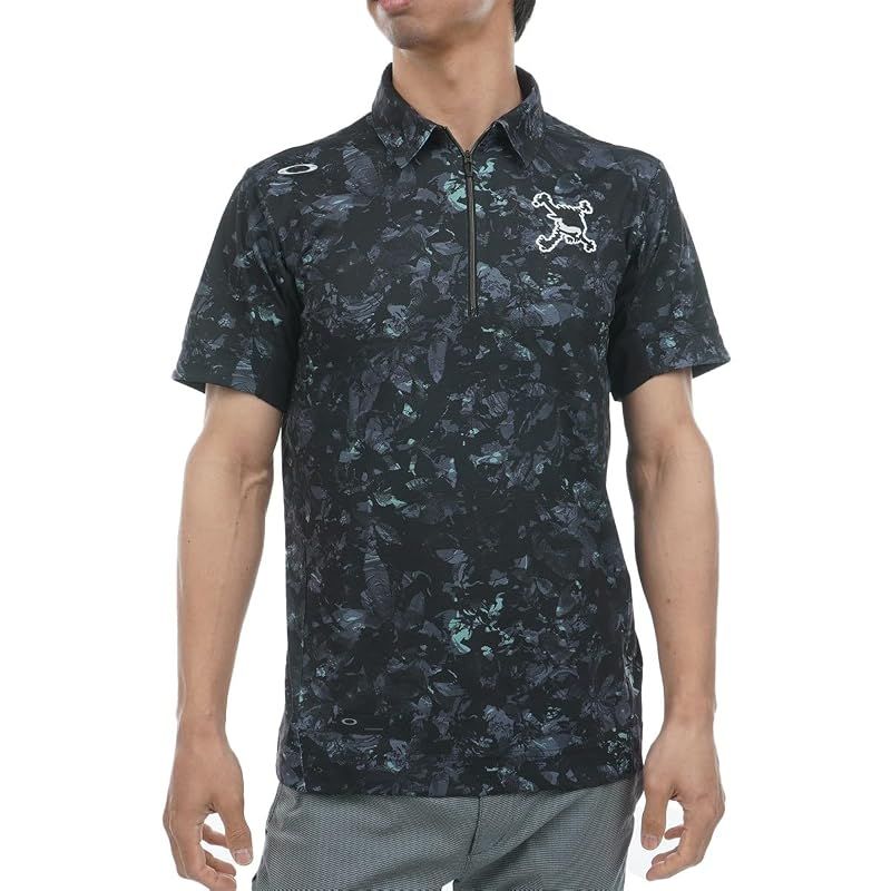 【新品】 Oakley (オークリー) シャツ SKULL GEO FOLIAGE SHIRT BLACK (ブラック) PRINT US S サイズ (日本 M サイズ相当) FOA407598_00GS