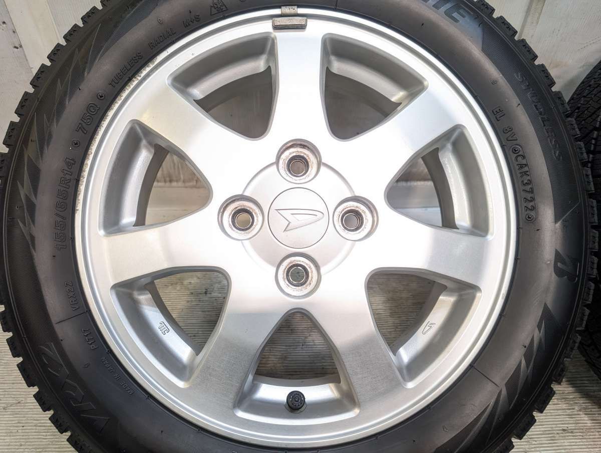155/65R14 ブリヂストン ブリザック VRX2 ダイハツ純正 14x4.5 45 100 155/65R14 ブリヂストン ブリザック VRX2 ダイハツ純正 14x4.5 45 100
