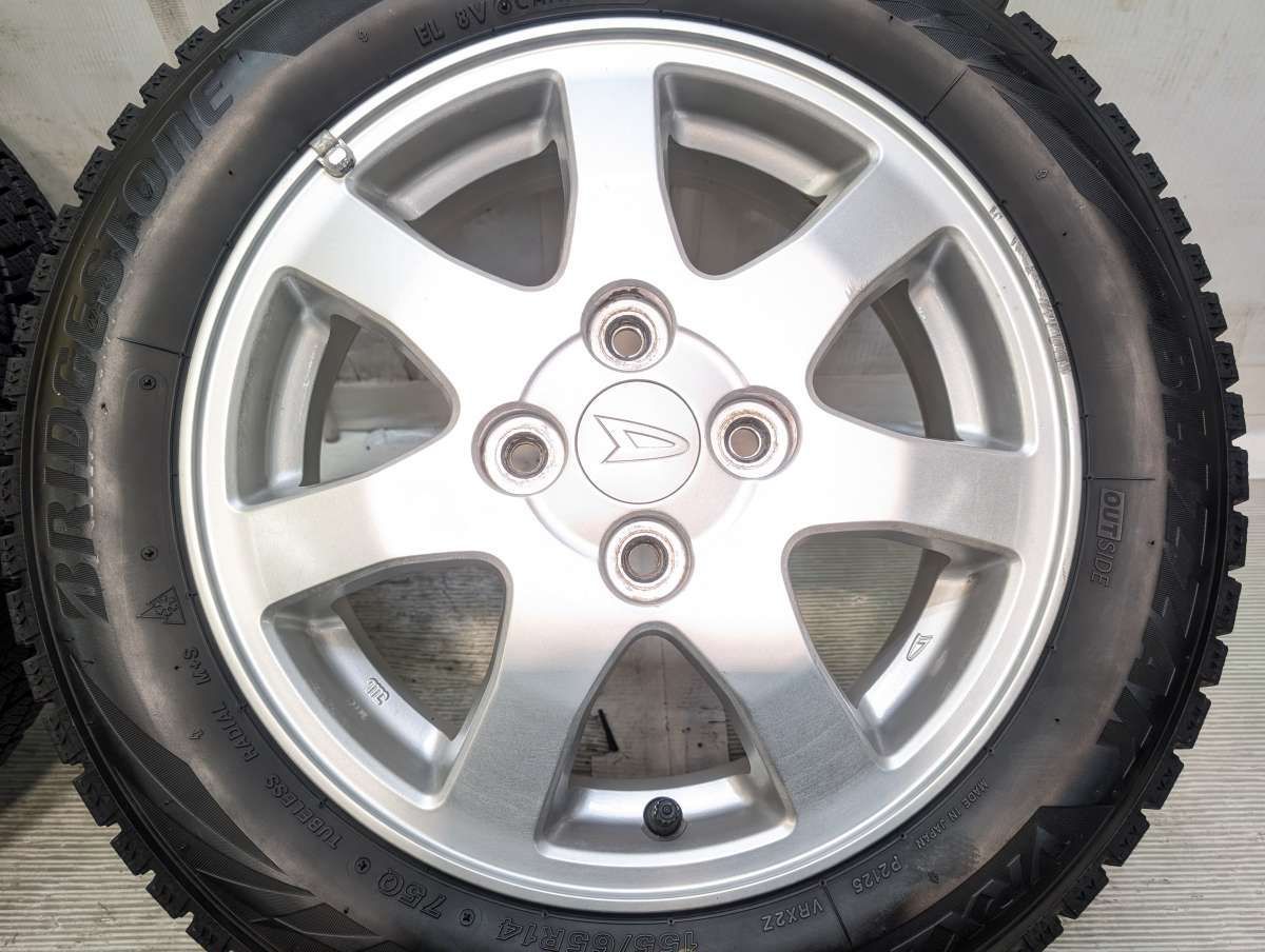 155/65R14 ブリヂストン ブリザック VRX2 ダイハツ純正 14x4.5 45 100 