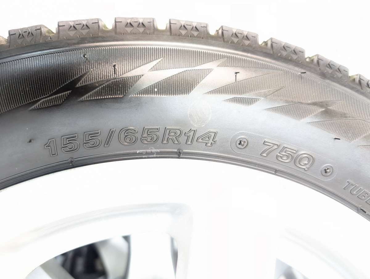 155/65R14 ブリヂストン ブリザック VRX2 ダイハツ純正 14x4.5 45 100