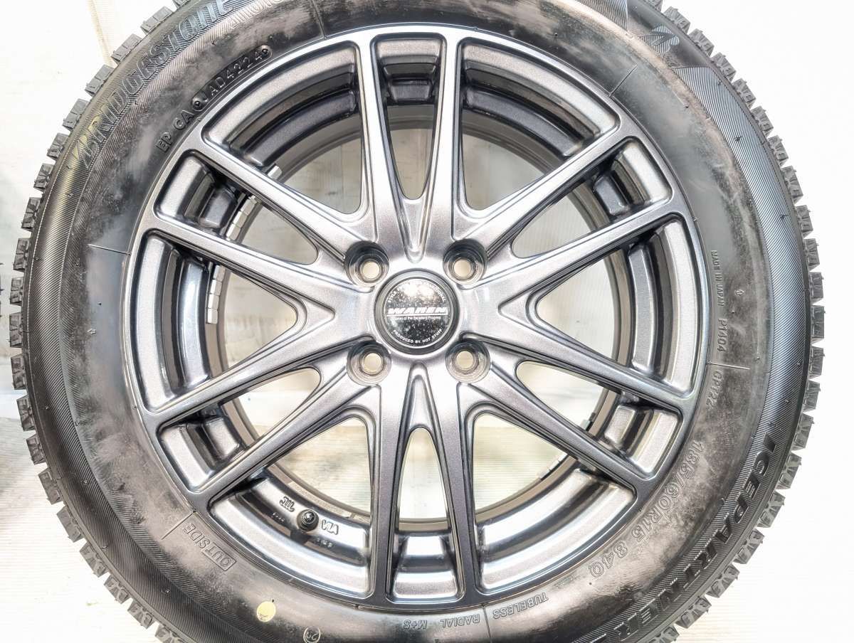 185/60R15 ブリヂストン アイスパートナー2 WAREN 15x5.5 43 100-4穴