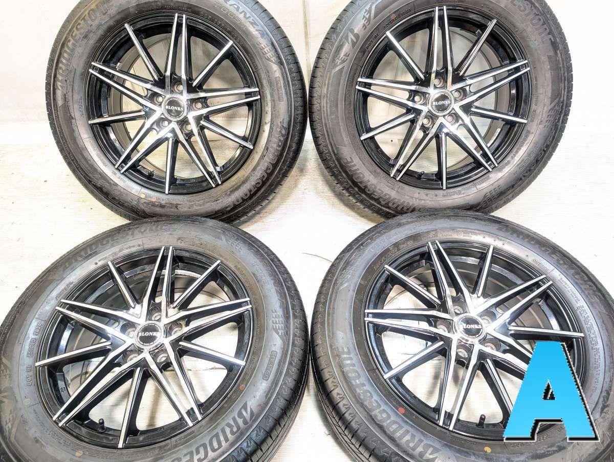 225/65R17 ブリヂストン トランザ T005A 　 BLONKS 17x7.0 38 114.3-5穴 中古タイヤ サマータイヤ ホイールセット 4本セット s17260525900