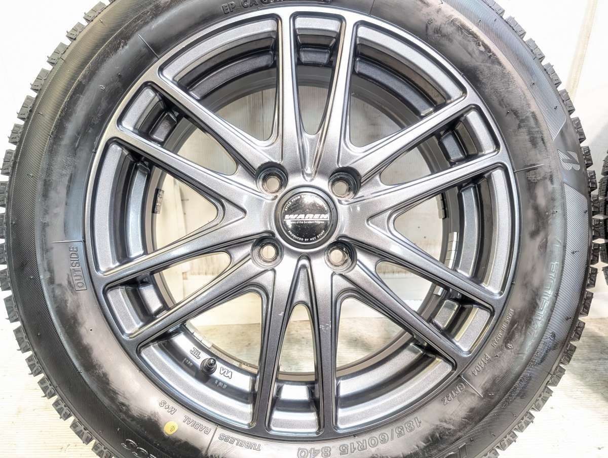 185/60R15 ブリヂストン アイスパートナー2 WAREN 15x5.5 43 100-4穴