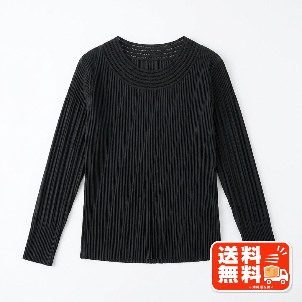 PLEATS PLEASE プリーツプリーズ 長袖カットソー ブラック 11