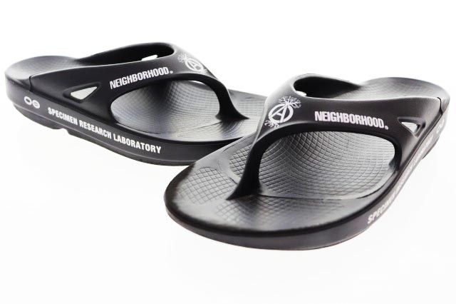 ネイバーフッド NEIGHBORHOOD × OOFOS SRL OOFOS E-SANDAL BLACK EU40 22101OON-FW01 ウーフォス サンダル ブラック 黒 【ブランド古着ベクトル】【中古】●260615