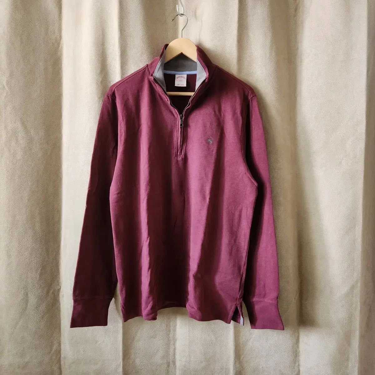 BROOKS(ブルックス) ブルックス・ブラザーズ コットン ハーフジップアップ バーガンディ M