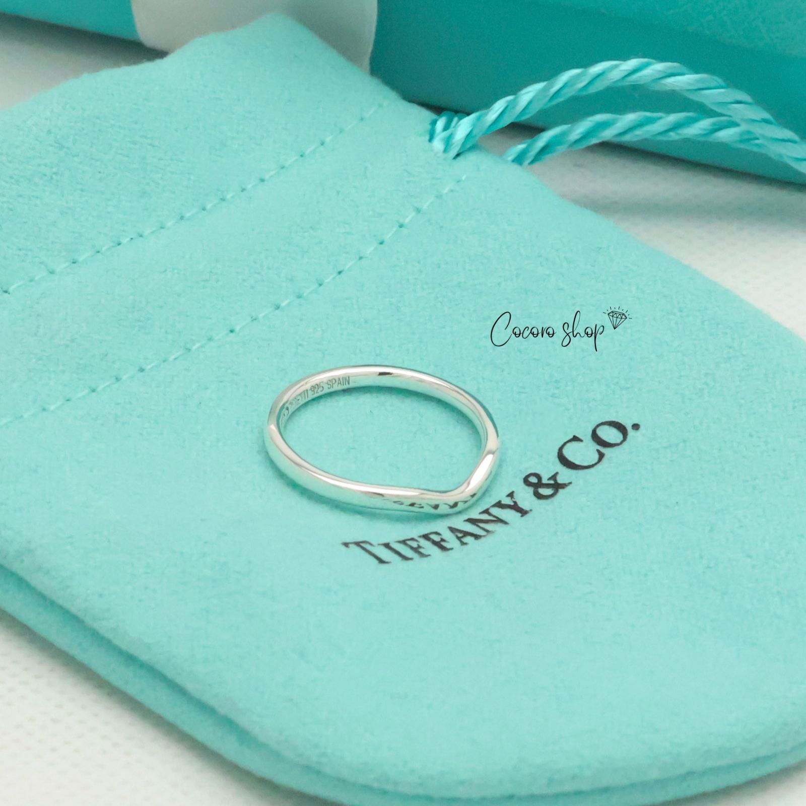 美品】ティファニー TIFFANY＆Co. カーブド エルサペレッティ バンド 