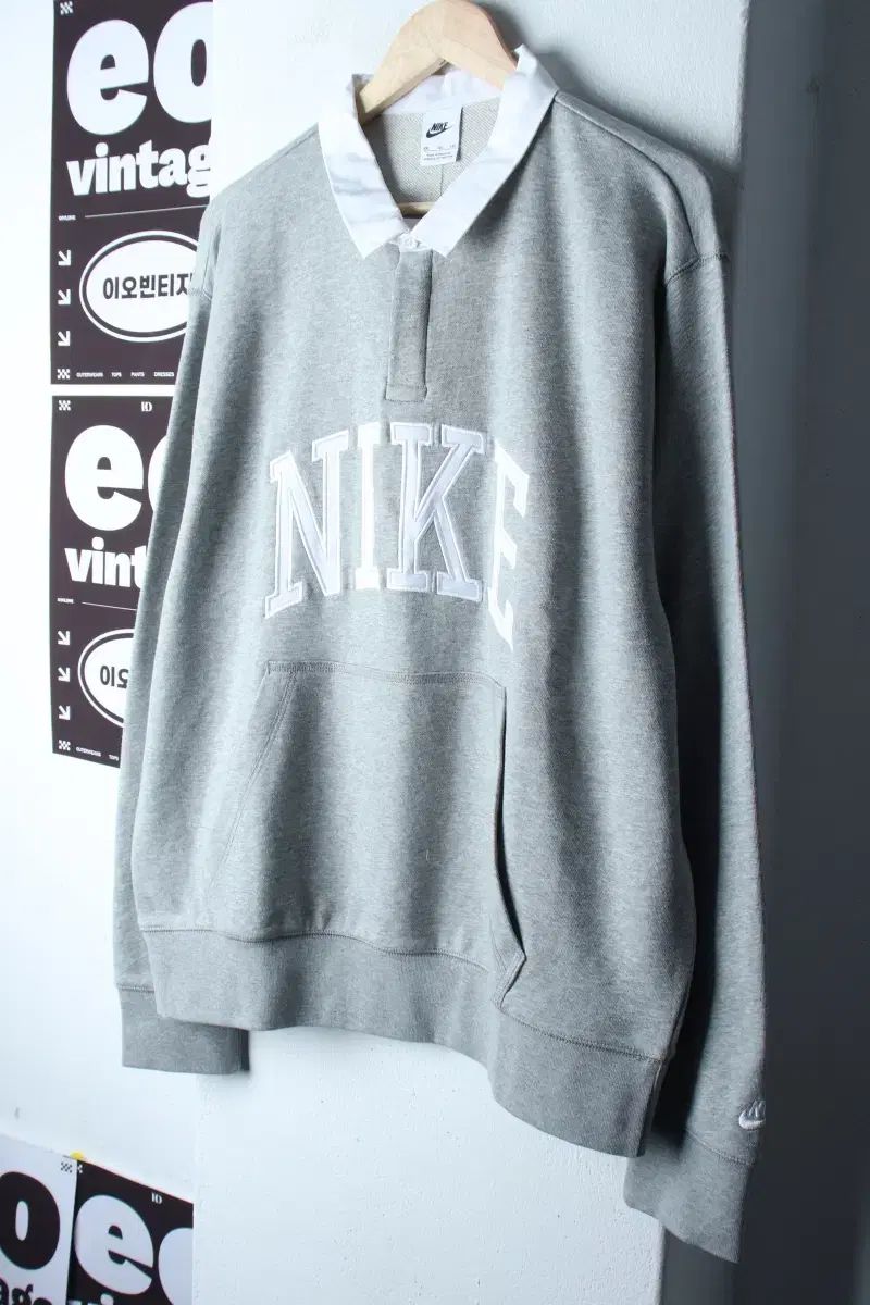 (2XL) NIKE ナイキ スウェット Tシャツ 新品 オーバーサイズ ポロ ビックロゴ-800A