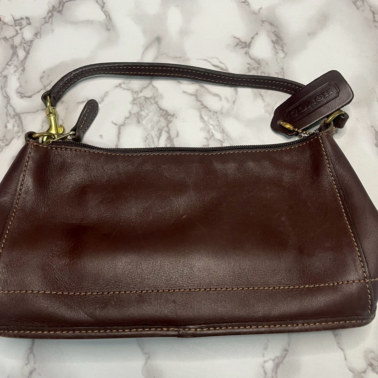 コーチ COACH オールドコーチ レザー ハンドバッグ ブラウン USA製 ヴィンテージ