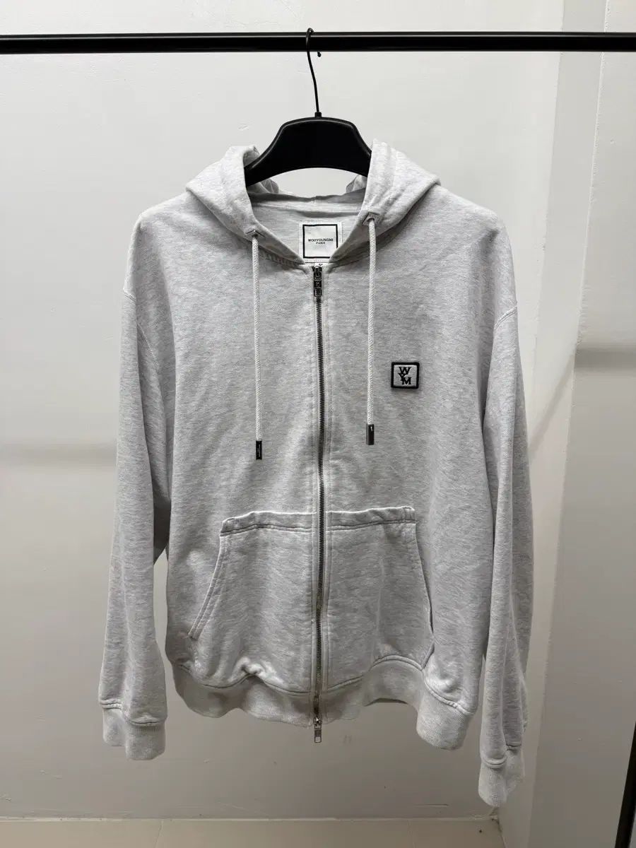 WOOYOUNGMI ウーヨンミ フードジップアップ ライトグレー 50