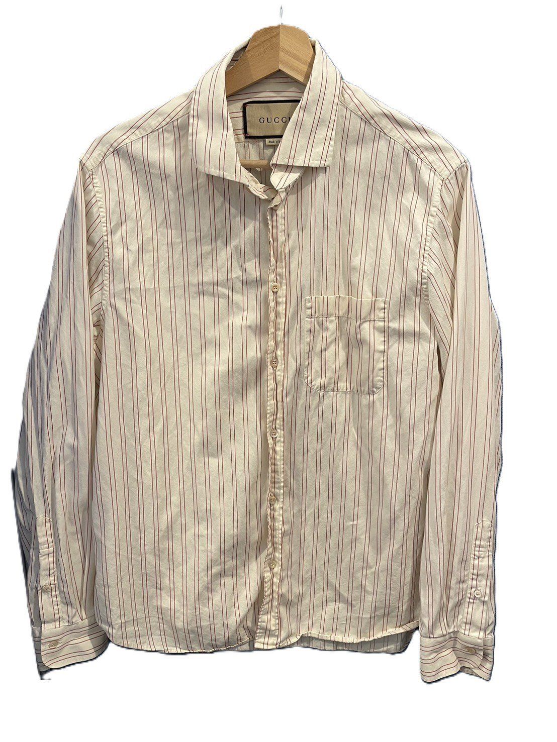 【中古品】 グッチ　GUCCI シャツ　メンズ　トップス　ストライプ