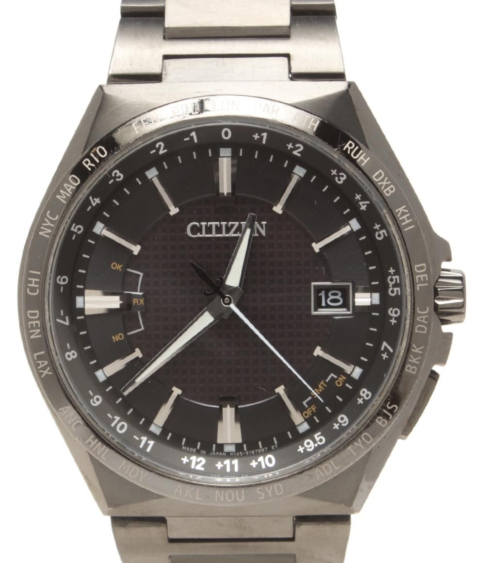 シチズン 腕時計 アテッサ ATTESA H145-S122619 ソーラー ブラック メンズ CITIZEN