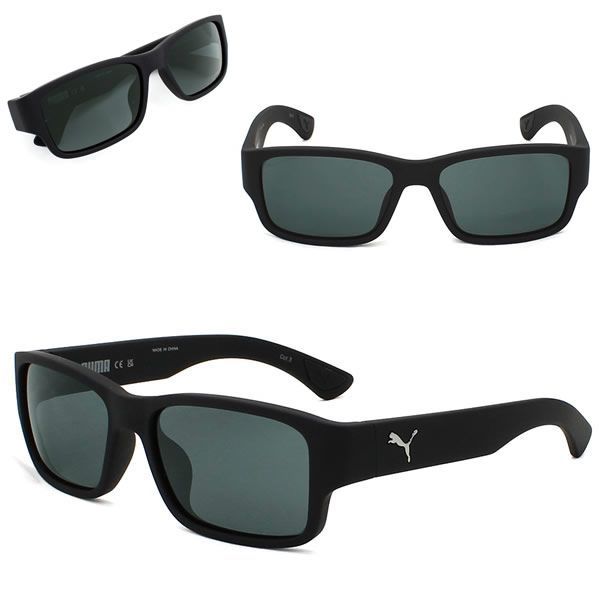 PUMA プーマ PU0521SA-001 サングラス UVカット アジアンフィット ブラック スモーク メンズ レディース ユニセックス