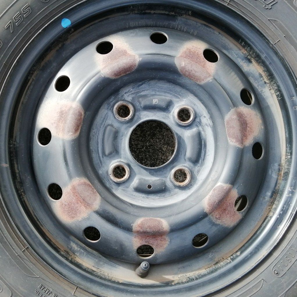 鉄ホイール 夏タイヤ付 4本セット 13インチ 145/80R13 DUNLOP ENASAVE