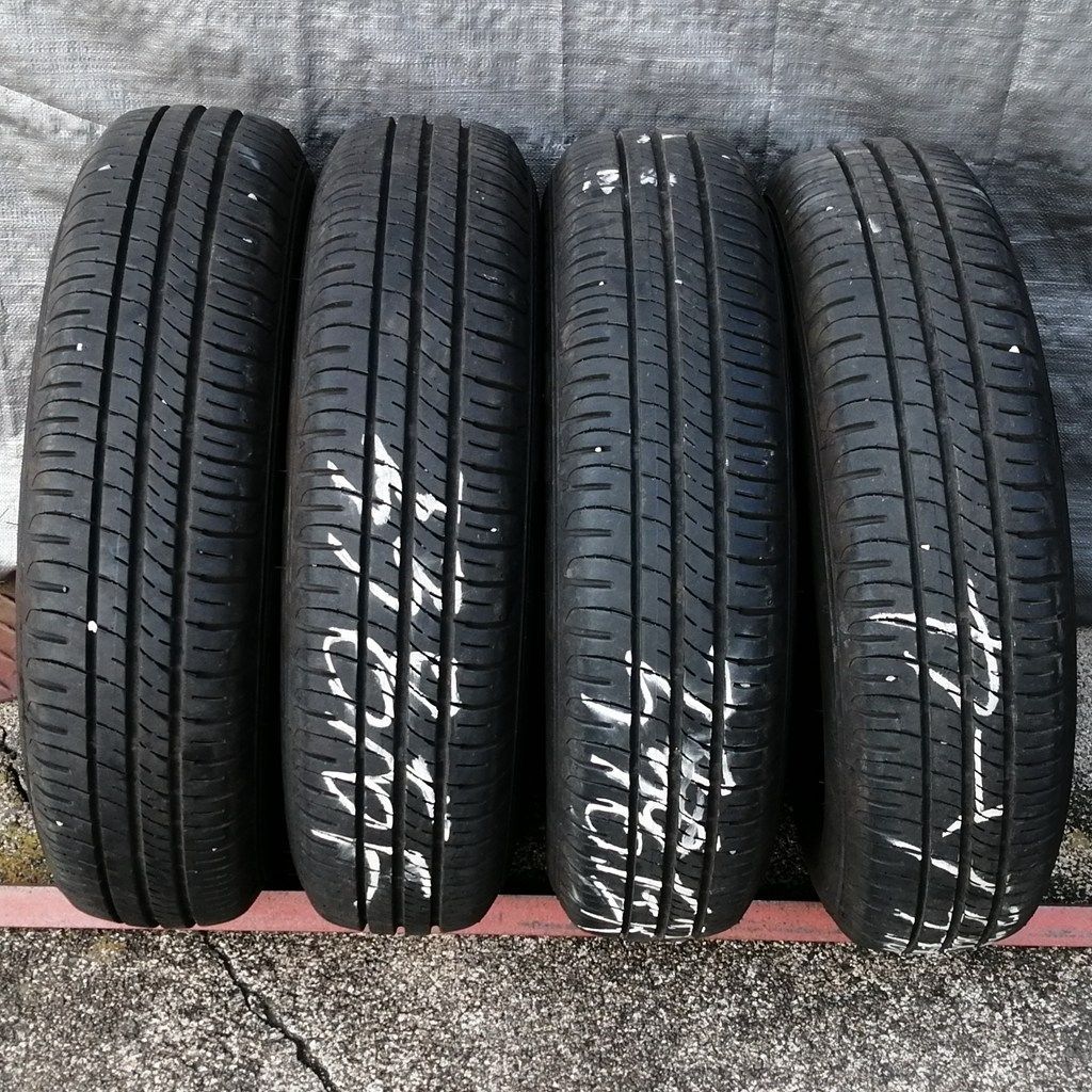 鉄ホイール 夏タイヤ付 4本セット 13インチ 145/80R13 DUNLOP ENASAVE
