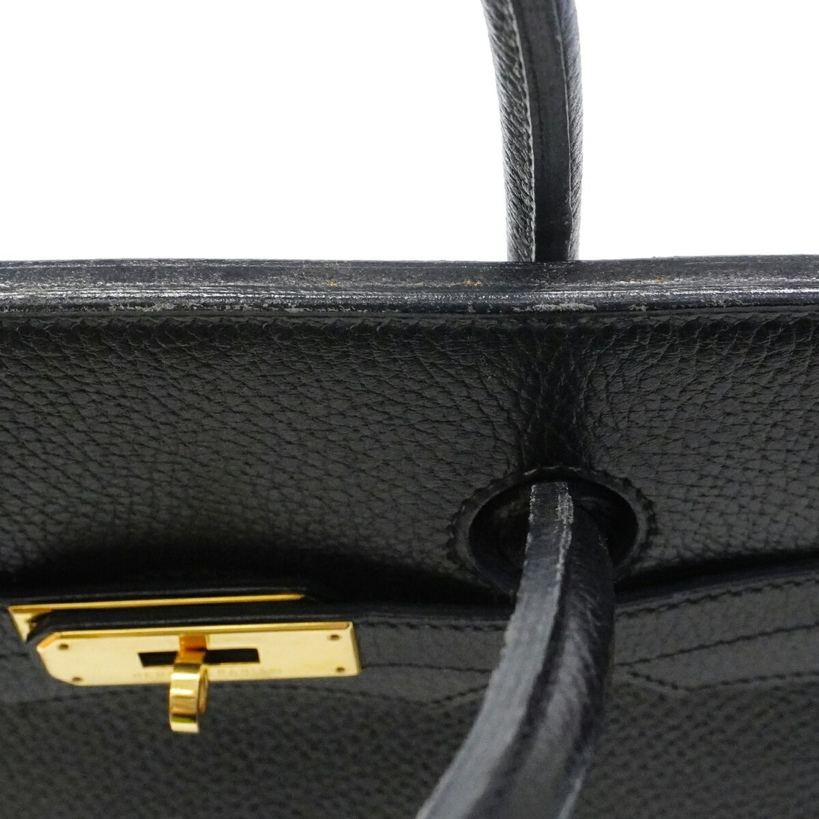 エルメス(Hermes) エルメス ハンドバッグ バーキン35 アルデンヌ ブラック ○Z刻印レディース