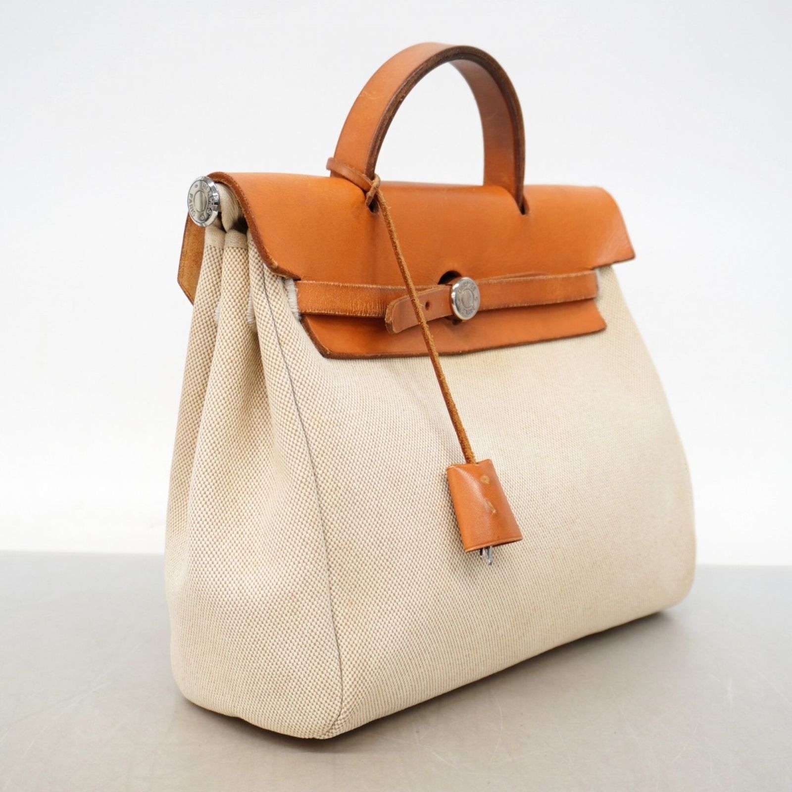 エルメス(Hermes) エルメス リュック・デイパック エールバッグアドPM トワルアッシュ ナチュラル □F刻印レディース