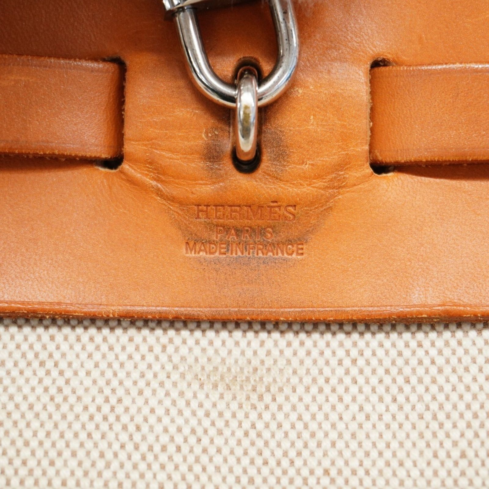 エルメス(Hermes) エルメス リュック・デイパック エールバッグアドPM トワルアッシュ ナチュラル □F刻印レディース