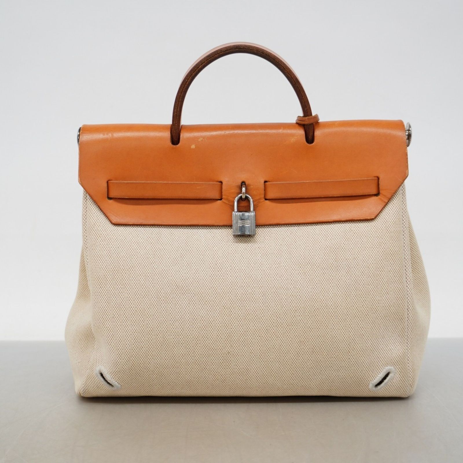 エルメス(Hermes) エルメス リュック・デイパック エールバッグアドPM トワルアッシュ ナチュラル □F刻印レディース