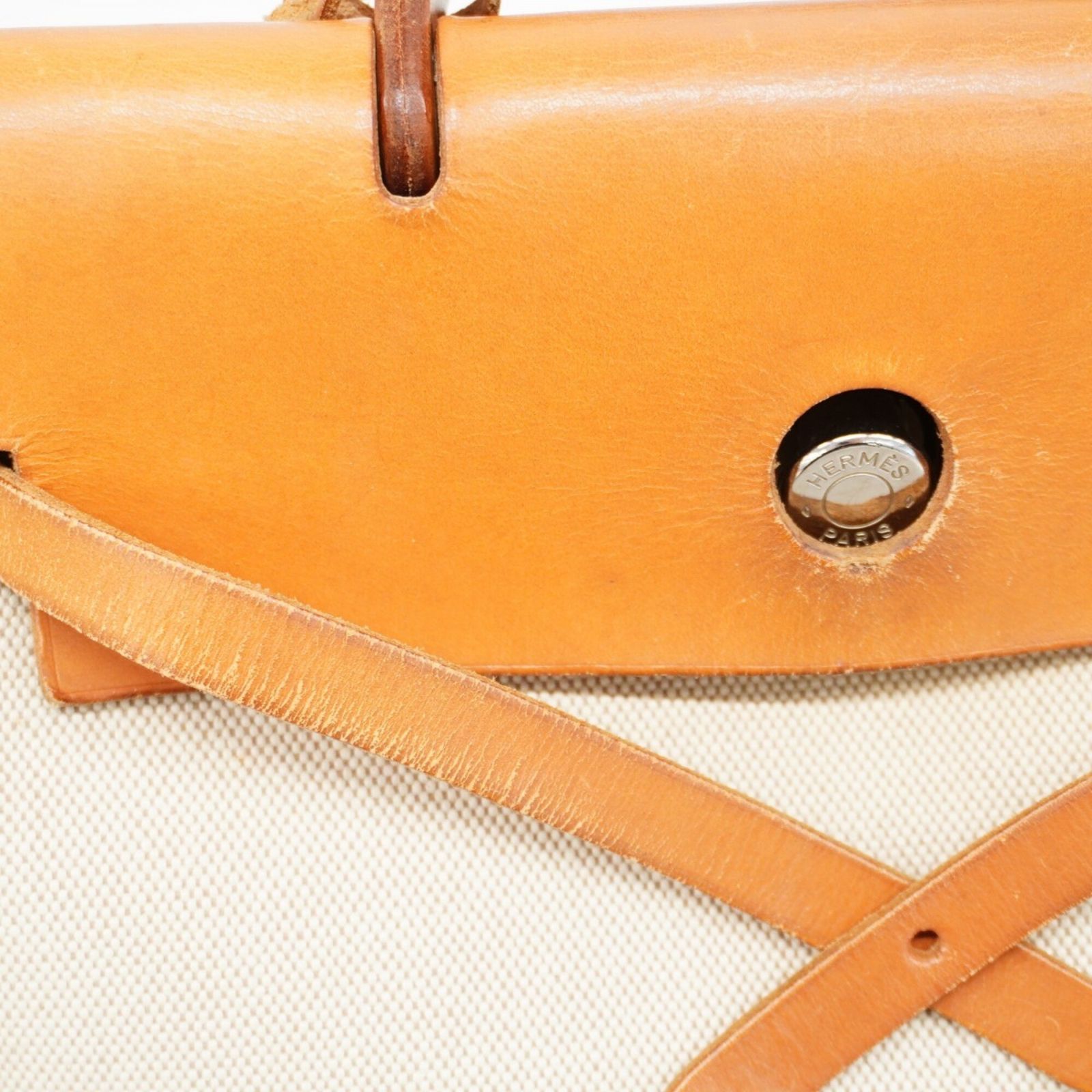 エルメス(Hermes) エルメス リュック・デイパック エールバッグアドPM トワルアッシュ ナチュラル □F刻印レディース