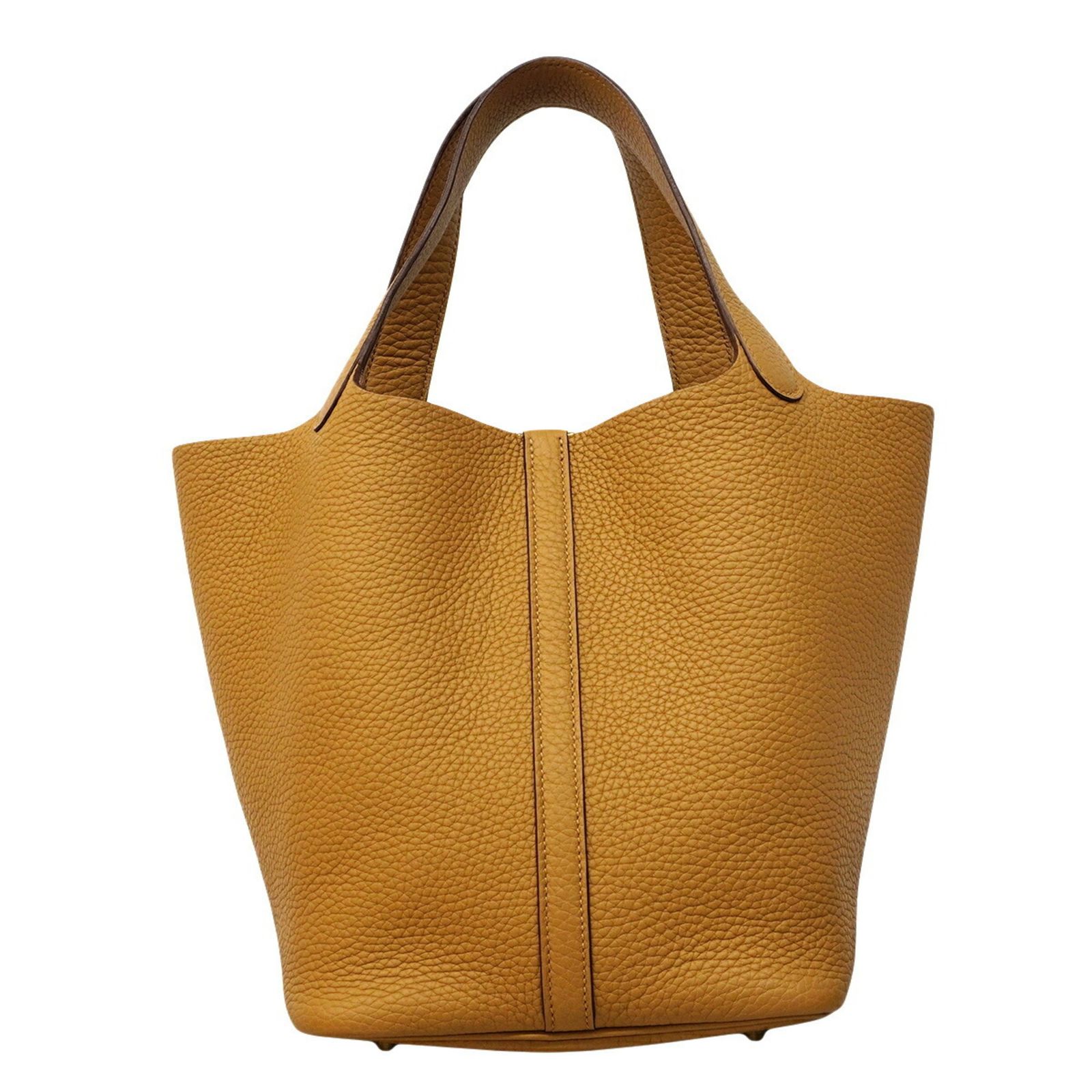 エルメス(Hermes) エルメス ハンドバッグ ピコタンロックMM トリヨンクレマンス ビスキュイ B刻印レディース