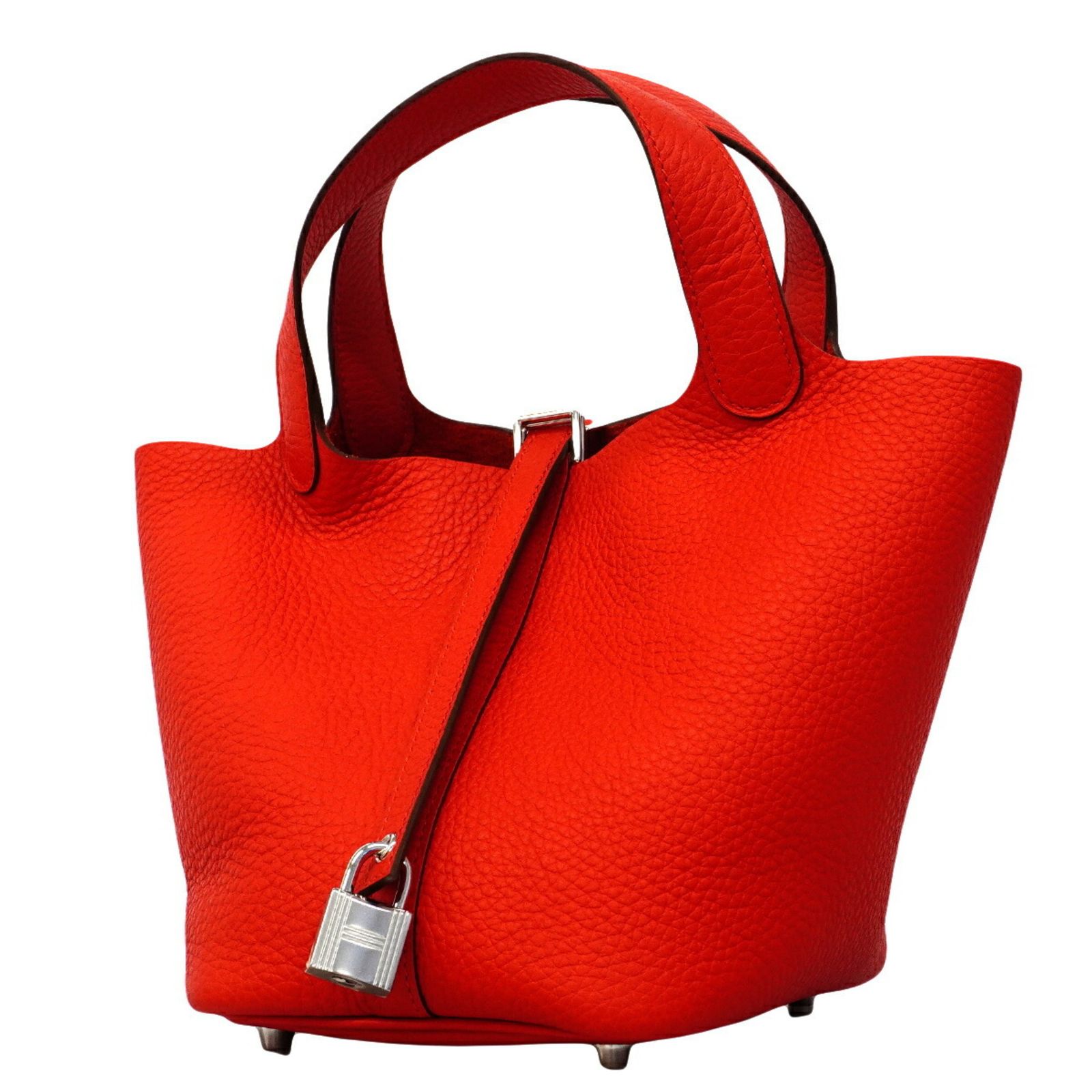 エルメス(Hermes) エルメス ハンドバッグ ピコタンロックPM トリヨンクレマンス ルージュター G刻印レディース