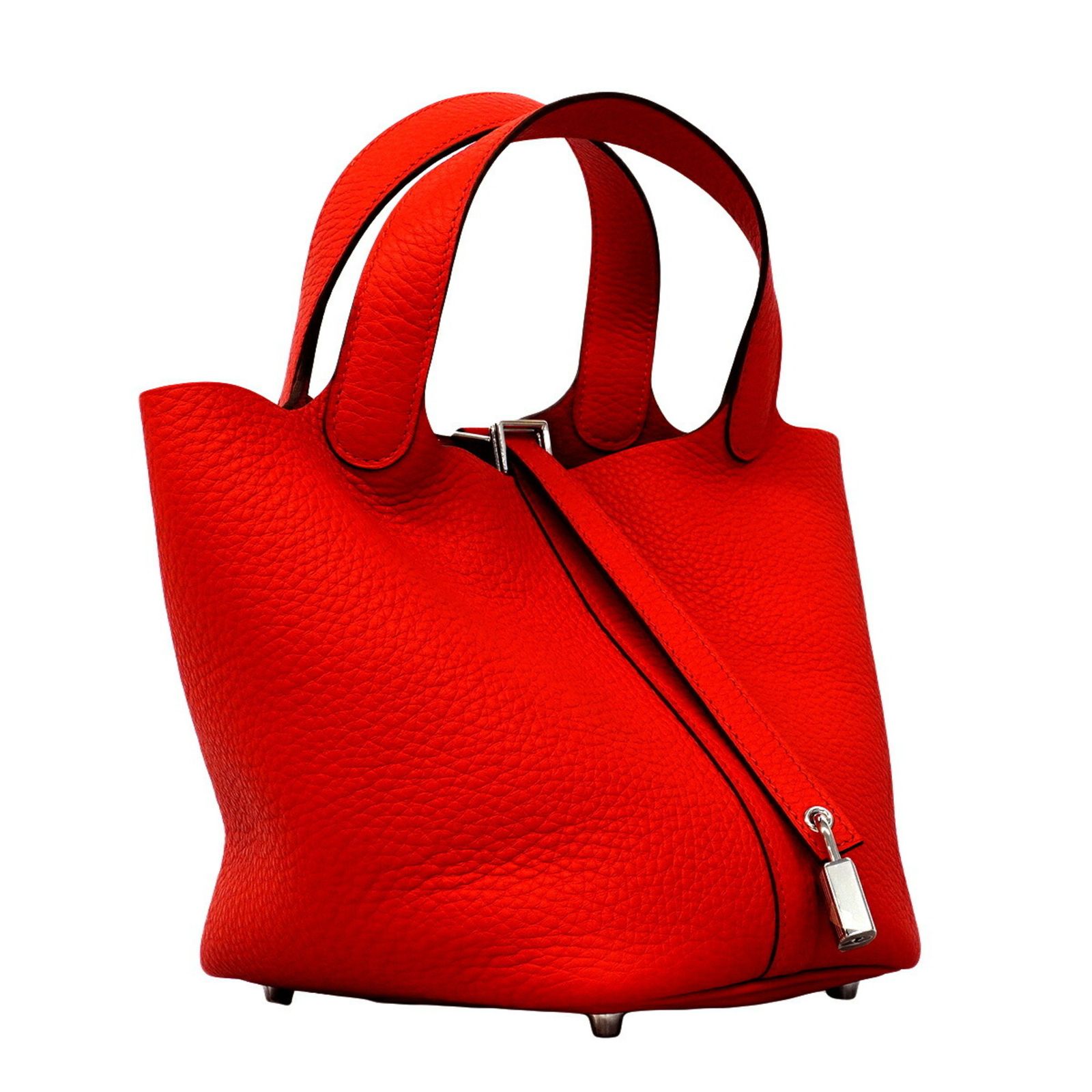 エルメス(Hermes) エルメス ハンドバッグ ピコタンロックPM トリヨンクレマンス ルージュター G刻印レディース