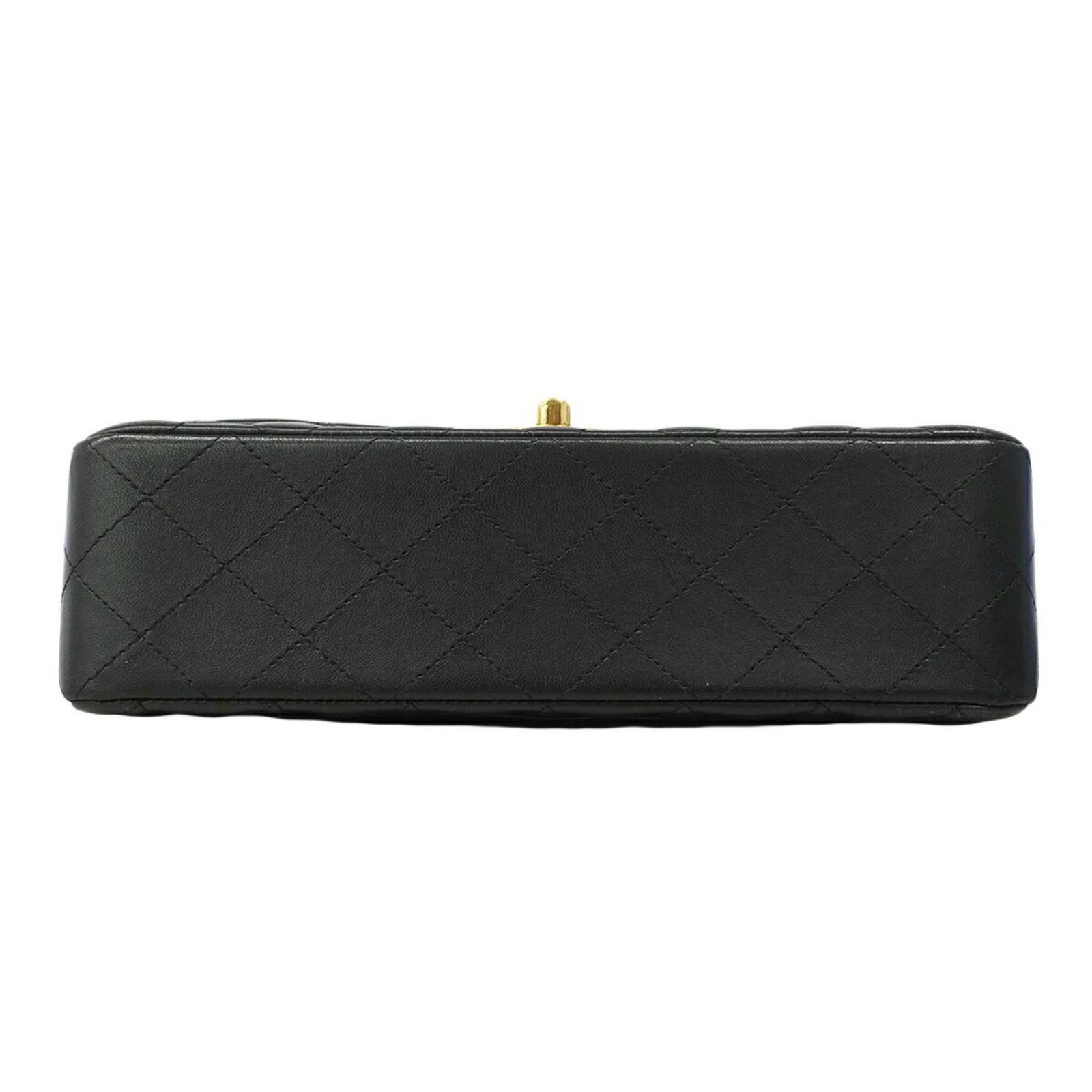 シャネル(Chanel) シャネル ショルダーバッグ マトラッセ Wフラップ Wチェーン ラムスキン ブラック レディース