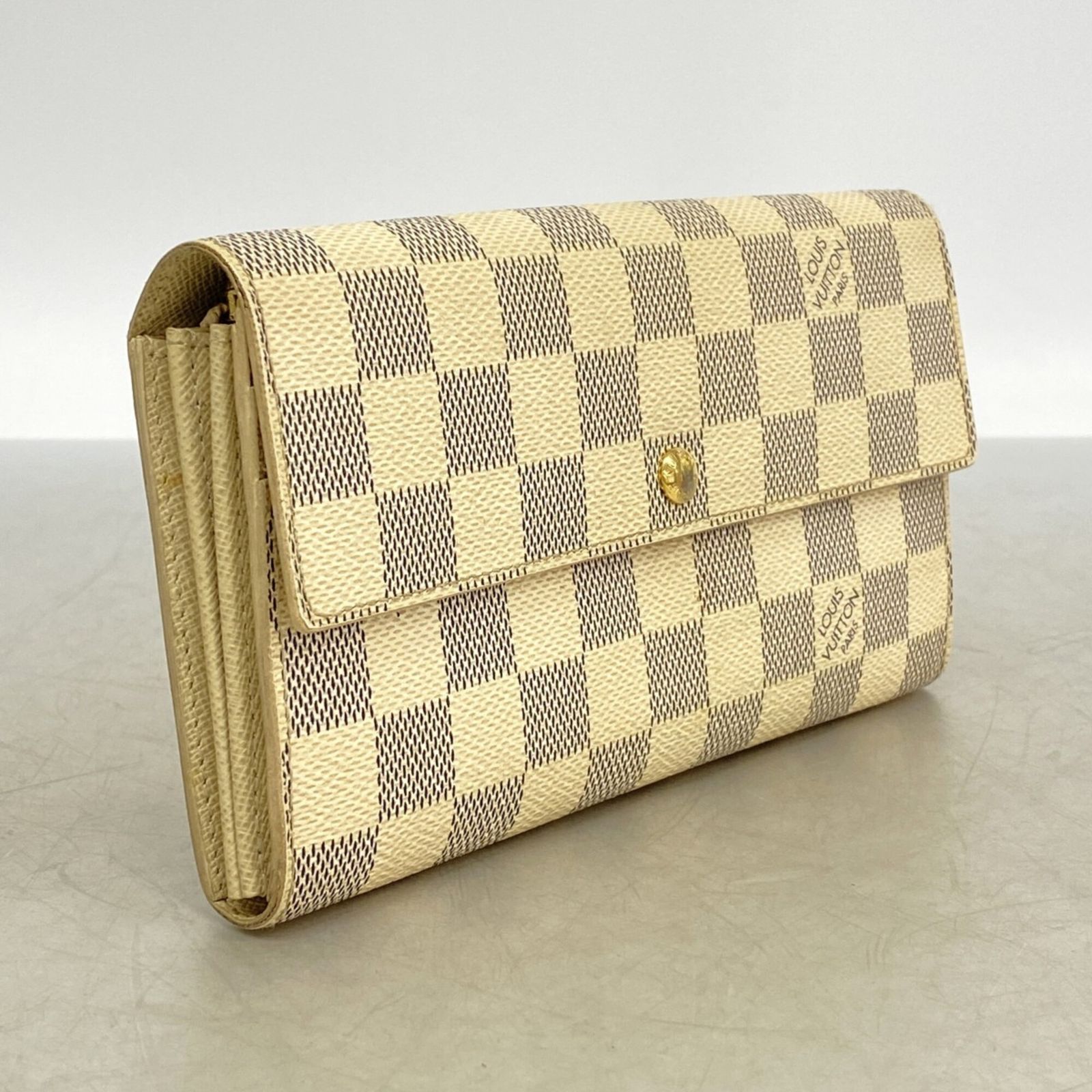 ルイ・ヴィトン(Louis Vuitton) ルイ・ヴィトン 長財布 ダミエ・アズール ポルトフォイユサラ N61735 ホワイトレディース