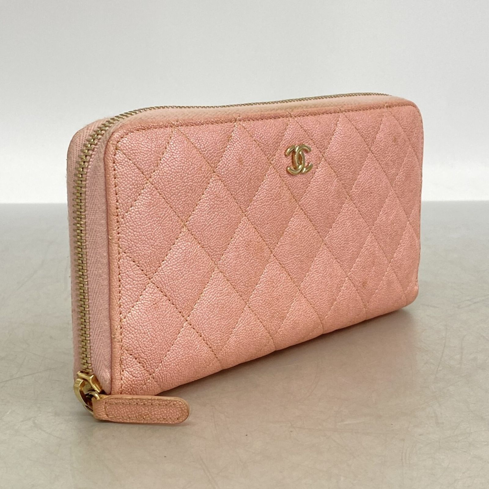 シャネル(Chanel) シャネル 長財布 マトラッセ キャビアスキン ピンク シャンパンレディース シャネル(Chanel) シャネル 長財布 マトラッセ キャビアスキン ピンク シャンパンレディース