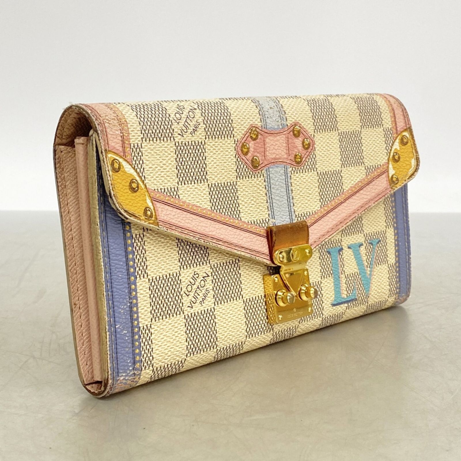 ルイ・ヴィトン(Louis Vuitton) ルイ・ヴィトン 長財布 ダミエ・アズール サマートランク ポルトフォイユサラ N60119 ホワイトレディース ルイ・ヴィトン(Louis Vuitton) ルイ・ヴィトン 長財布 ダミエ・アズール サマートランク ポルトフォイユサラ N60119 ホワイトレディース
