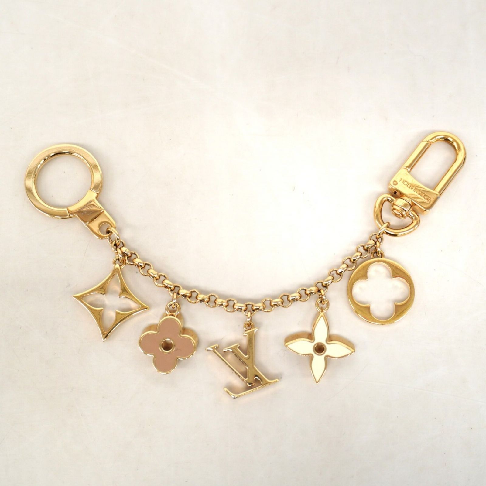 ルイ・ヴィトン(Louis Vuitton) ルイ・ヴィトン キーホルダー・チャーム フルールドゥモノグラム M65111 ゴールド アイボリー ピンクレディース