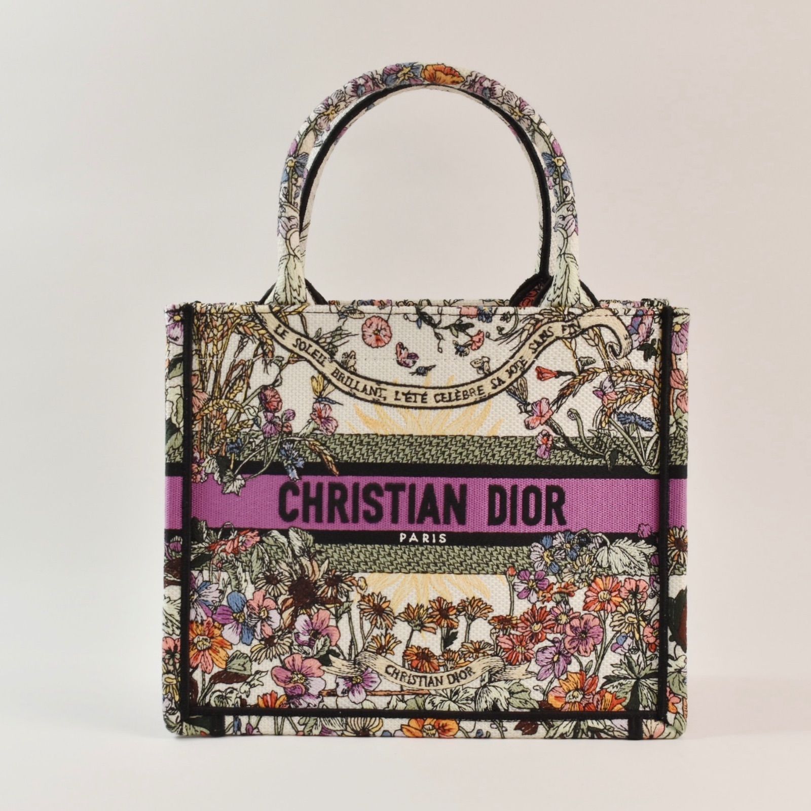 Christian Dior クリスチャンディオール キャトルセゾン エテ ソレイユ ブックトート ミディアム トートバッグ キャンバス