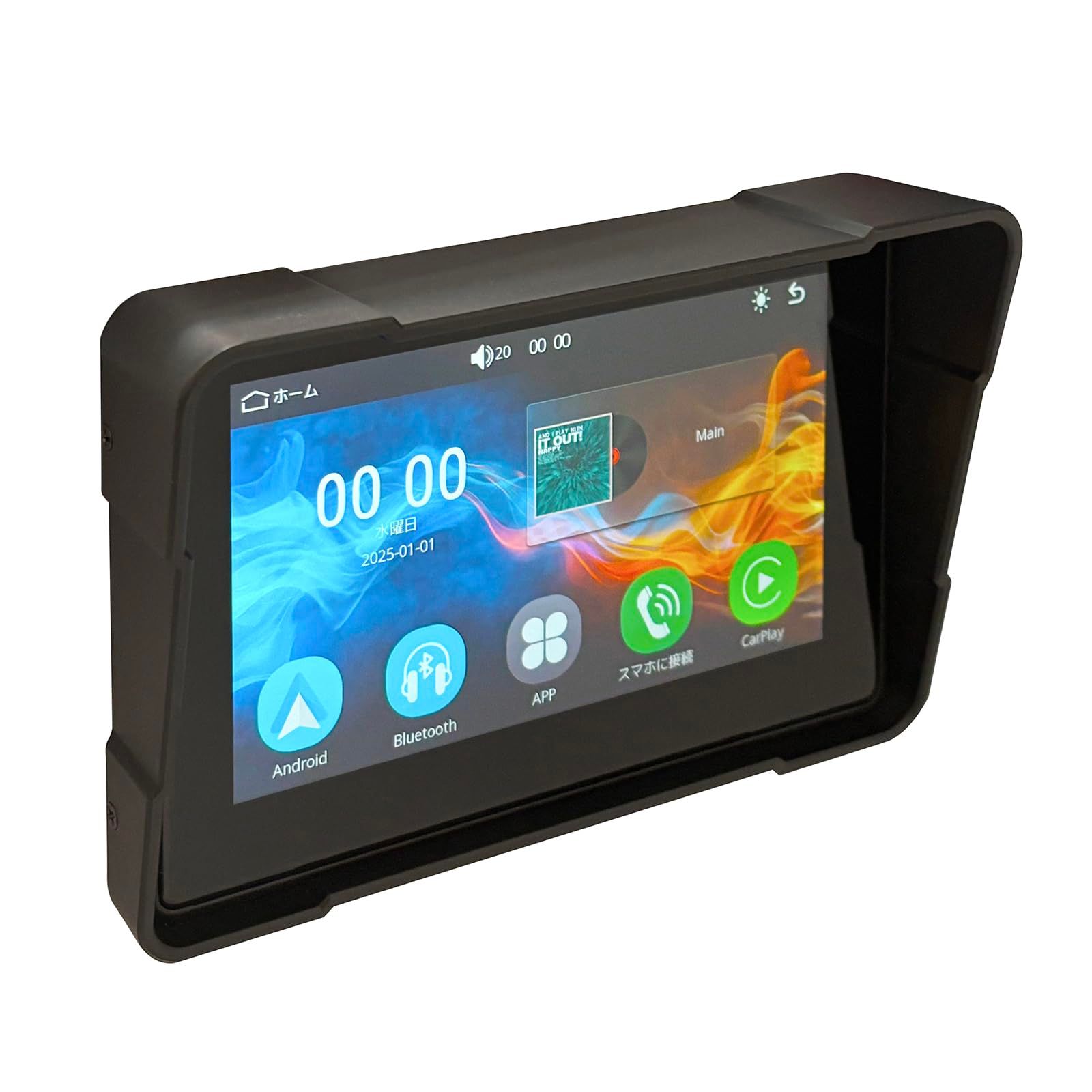 【新品】Custom Japan(カスタムジャパン) スマートライドダッシューボード SRD5 Slim (5inch) バイク スマートモニター CarPlay Android Auto対応 4fc6ce9d