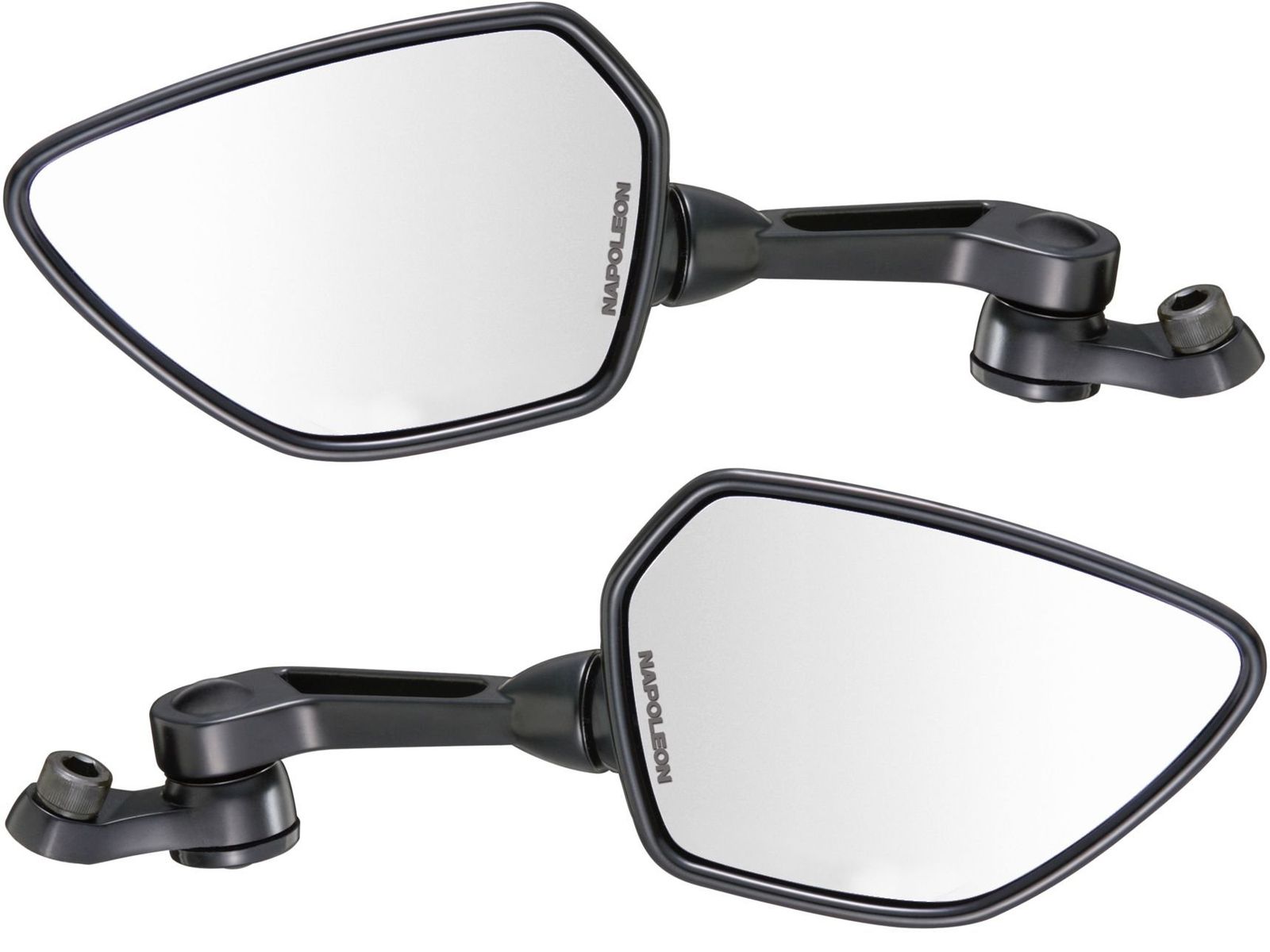 【新品】タナックス(TANAX) バイクミラー ナポレオン シャークミラー アルミ鏡 左右2本セット (正・逆ネジボルト付) 10mm ブラック AOS-104-BB c09b52a1