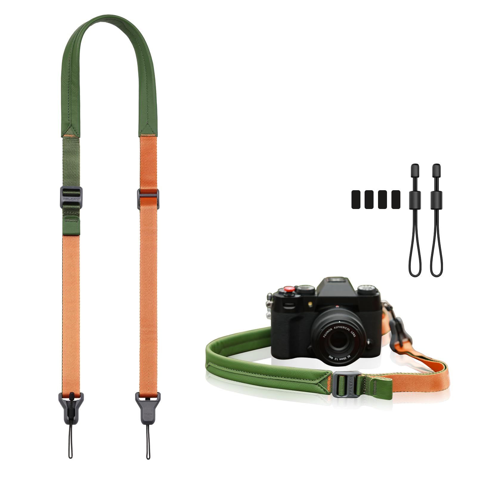 【新品】[ウランジ] Falcam Maglink カメラストラップ ショルダーストラップ マグネット クイックバックル 790mm?1400mm 速写ストラップ 長さ調節可能 入門ミラーレスカメラ/デジタル/小型一眼レフ/コンパクトカメラな 235c7432