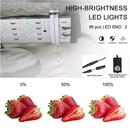 【新品】撮影ボックス 撮影キット 60x60x60cm 折り畳み式 光度?整可能 192PCS LEDライト 撮影ブース 4枚背景布付き ec64a6a6