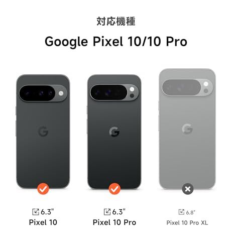 【新品】SURITCH 対応Google Pixel 10/10 Pro ケース 360°回転式ハンドストラップ スマホグリップホルダー & インビジブルキックスタンド & スライドカメラカバー付き 頑丈な耐衝撃保護カバー - グリーン b264c834