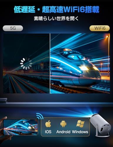 【新品】プロジェクター 家庭用 小型【2026進化モデル・4K対応・HDR高ダイナミック画質】27000LM 270°回転 高輝度 1080P 天井投影 Wi-Fi6 大画面 Android TV搭載 Bluetooth5.4 HiFiスピー 549ffc1e