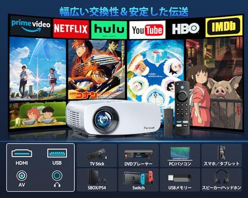 【新品】【2027技術革新版先行発売&明るさプラス＆超小型】 プロジェクター 小型 高輝度30000LM 家庭用 1080P 5GWiFi&Bluetooth5.3 短距離投影 4K対応 300インチ大画面 ホームプロジェクター 天井投影 H d67016a8