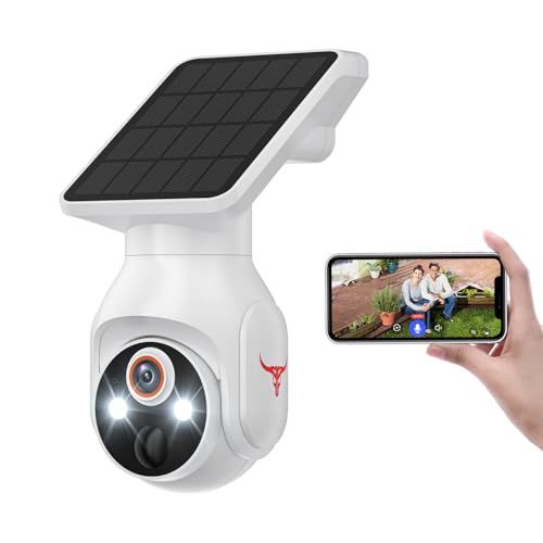 【新品】2K 防犯カメラ 屋外 ソーラー一体型 高効率ソーラー充電 フルワイヤレス 電源不要 監視カメラ Wi-Fi 対応 360° 広角撮影 カラー暗視 IP65 防水・防塵 双方向通話 遠隔操作 動体検知 人体検知 リアルタイム通知 クラ c51acff2
