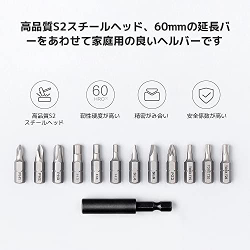 【新品】Xiaomi 電動ドライバー 充電式ドライバーセット コードレス トルク5Nm 大容量 12本ビット Type-C充電 LEDライト 家具の組み立て Mijia 収納ケース付き e79be05e