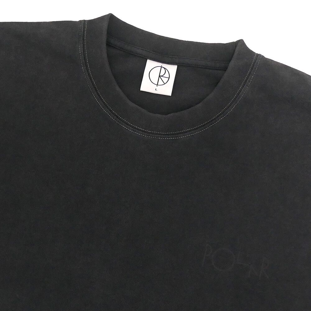 POLAR T-SHIRT ポーラー Tシャツ STROKE LOGO CONTRAST SILVER BLACK　スケートボード スケボー